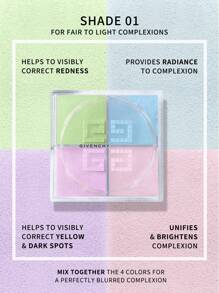 Givenchy Prisme Libre 哑光和增强光泽散粉 - 4 合 1 Harmony #1 Mousseline Pastel 0.42 盎司/4x3 克