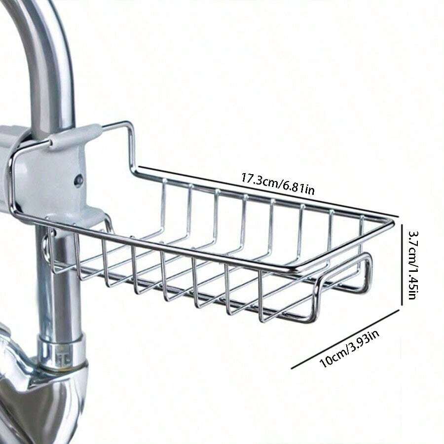 1pc Bathroom Shower Gel Hanger & Faucet Storage Rack, No Drill Hollow