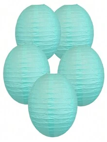 5 chiếc đèn lồng giấy trang trí, nhiều kích cỡ khác nhau để trang trí theo yêu cầu - Đỏ - Xem 3