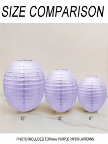 5 chiếc đèn lồng giấy trang trí, nhiều kích cỡ khác nhau để trang trí theo yêu cầu - Đỏ - Xem 5