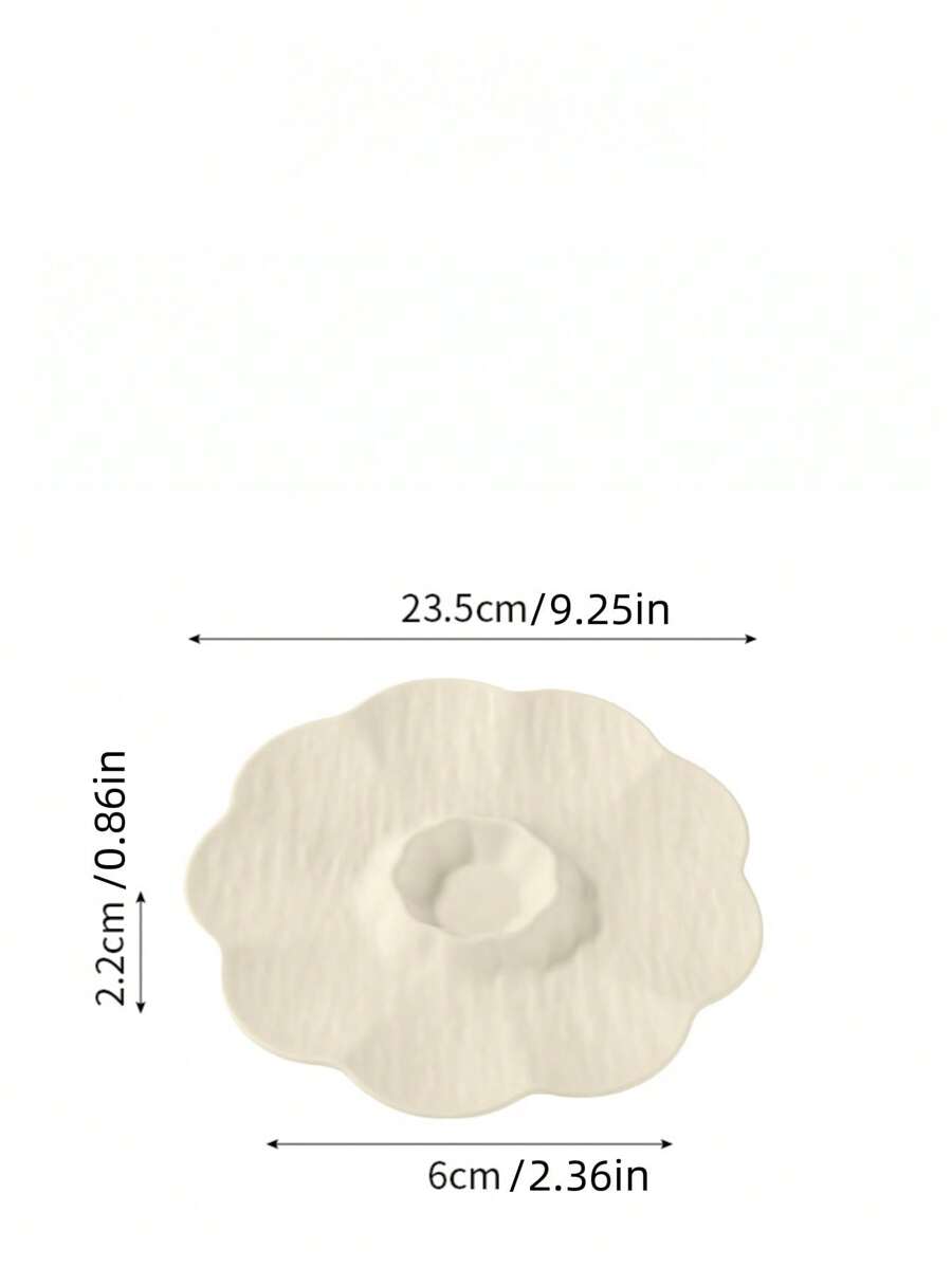 Creative Stone Pattern Dumplings Dish With Vinegar Sauce Holder