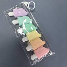 Set de 6 marcadores fluorescentes en forma de helado mini, juego de útiles escolares con dibujos adorables, juguetes para niños, relleno de calcetines, set de papelería, juguetes para niños, educación, juguete para niños, regreso a la escuela