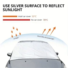 Car Snow Cover Foldable Car Windshield Cover Winter Snow Cover Summer Sun Shade - Multicolor - View 7