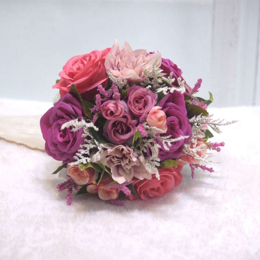 1pc Handheld Flower Bridal Simulation Bouquet Forest Wedding