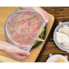 Kit Tampa De Silicone Reutilizável Com 6 Unidades