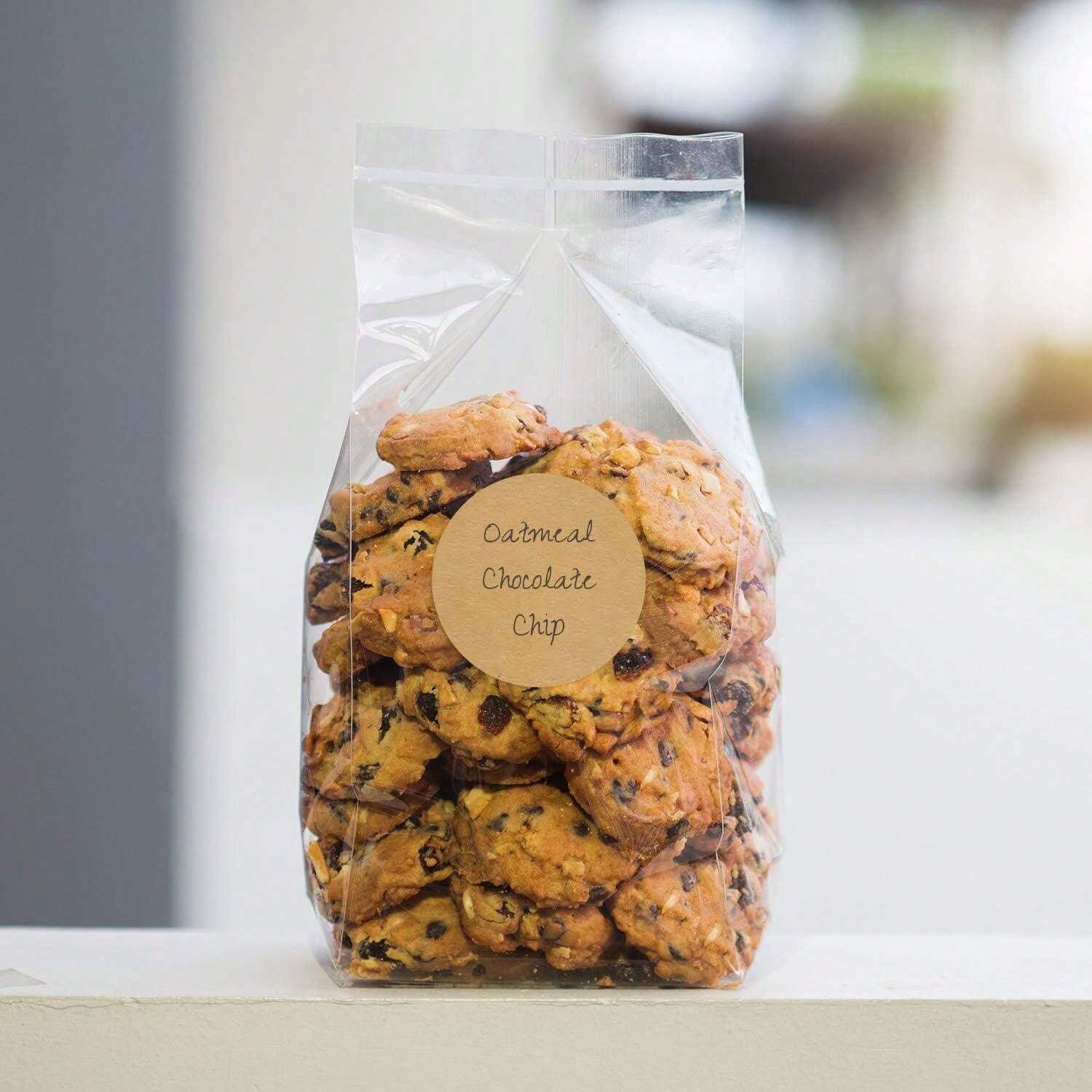 1 Inch Natural Brown Kraft Stickers (500 Per Roll) Round Blank