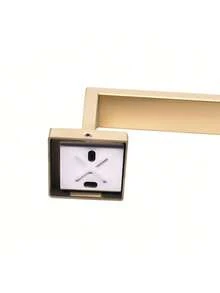 ZhdnBhnos LINSIE Brushed 4-Piece Bathroom Hardware Set Premium Stainless Steel Bath Towel Bar Sets Wall Mounted Square Bathroom Accessories Kit The Best Gift/Present For Family&Friends Happy Christmas - 金色 - 查看 4