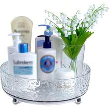 1 khay đựng đồ trang điểm xoay 360 độ, có giá đựng cọ trang điểm & kệ đựng mỹ phẩm & chăm sóc da dung tích lớn, thích hợp cho bàn trang điểm hoặc phòng tắm - Trong sáng - Xem 11