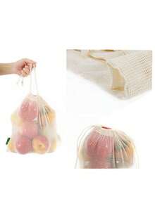 Kit 12 Cotton Bags For Vegetables And Fruits - 彩色 - 查看 4