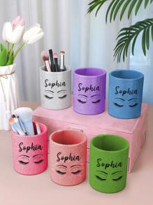 1 件定制名称化妆刷罐定制化妆刷架个性化睫毛化妆罐个性化伴娘化妆礼物睫毛设计女孩配饰罐个性化伴娘礼物、结婚礼物、周年纪念礼物、情人节礼物、生日礼物、母亲节礼物、最好的朋友礼物、给妈妈的礼物、给女朋友的礼物、给她的礼物、给妻子的礼物 - 多色 - 查看 2