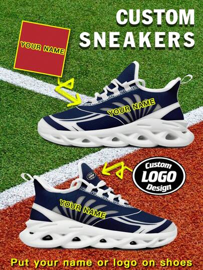 1 Paio di Scarpe da Ginnastica Baseball Personalizzate, Scarpe da Corsa con Nome Personalizzato, Sneakers con Lame Personalizzate, Scarpe da Corsa con Nome Personalizzato Basse, Regalo Personalizzato, Scarpe da Corsa Personalizzate per Uomo e Donna, Scarpe Sportive e Casual Personalizzate, Regalo per Mamma/Papà/Lei/Lui/Fidanzata/Fidanzato/Moglie/Marito/Amico