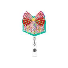 全新流沙亚克力圣诞礼物徽章卷轴伸缩 ID 徽章夹，带 360 度旋转鳄鱼夹姓名夹 - Color - 查看 10