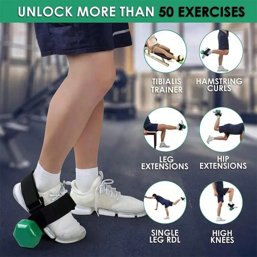Dumbbell Foot Accessories, Leg Training Dumbbell Straps On The Feet