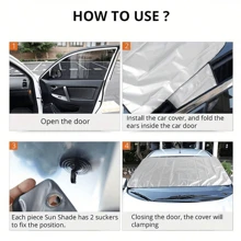 Car Snow Cover Foldable Car Windshield Cover Winter Snow Cover Summer Sun Shade - Multicolor - View 9