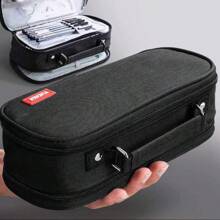 قطعة واحدة حقيبة كتان سعة كبيرة 5 طبقات، علبة أقلام, علبة أقلام, شنطة مدرسية