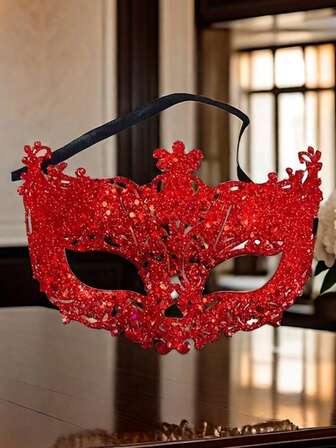 1pc-10pcs Luxury Venice Masquerade Mask, Sexy Fox Eye Mask For Women, Costume Party For Christmas And Halloween
