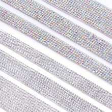 2pcs Self-Adhesive Rhinestone Sticker Accessories, DIY Rhinestone Strip Decor, Clothing Accessories - Multicolor - View 10
