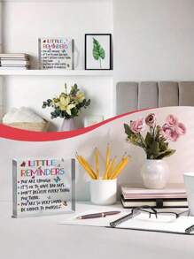 1 件透明亚克力桌面英文标志礼物。方形桌面装饰。鼓舞人心和激励人心的礼物。亚克力制成。适合作为送给好朋友的礼物、生日礼物、毕业礼物和妈妈送给女儿的结婚礼物。也适合作为万圣节、感恩节、情人节、复活节和圣诞节的礼物。适用于办公桌、桌子、客厅和书桌。 - 透明色 - 查看 3