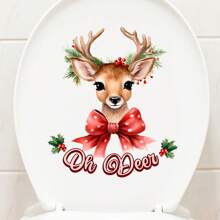 Miếng dán chống thấm nước hình ông già Noel cho nhà vệ sinh, miếng dán tường trang trí nhà cửa Giáng sinh, tự dính có thể tháo rời - nhiều màu - Xem 8