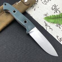 4.25-Inch Outdoor Fixed Knife S30v Steel ALL Tang Tactical Camping Knife G10 Handle Hunting Knife Leather Sheath - Total length: 22.9cm Blade length: 10.8cm Handle length: 12.1cm - View 6