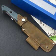 4.25-Inch Outdoor Fixed Knife S30v Steel ALL Tang Tactical Camping Knife G10 Handle Hunting Knife Leather Sheath - Total length: 22.9cm Blade length: 10.8cm Handle length: 12.1cm - View 5