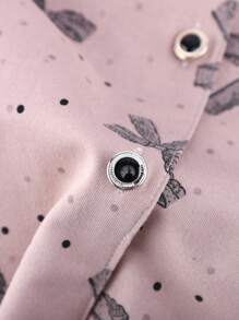 女士两件套睡衣，柔软长袖上衣和长裤，撞色领口，舒适时尚，适合春秋季穿着，两件套，秋冬服装 - 紫羅蘭色 - 查看 8