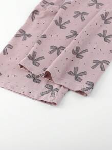 女士两件套睡衣，柔软长袖上衣和长裤，撞色领口，舒适时尚，适合春秋季穿着，两件套，秋冬服装 - 紫羅蘭色 - 查看 10