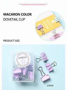 8 件 19 毫米马卡龙色休闲蝴蝶纸夹，4 件 - 彩色 - 查看 2