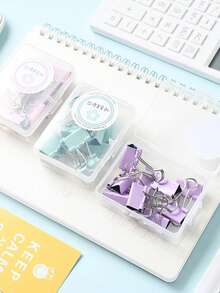 8 件 19 毫米马卡龙色休闲蝴蝶纸夹，4 件 - 彩色 - 查看 6