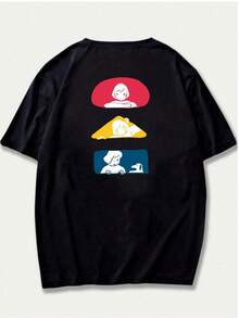 Art T-Shirt Girl Unisex T-Shirt Fashion Printed Basic - màu đen - Xem 1