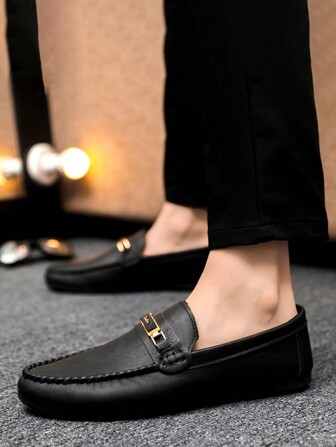 男士新款休闲商务皮鞋，舒适日常休闲鞋，适合青少年、休闲、户外、运动、度假、旅行、毕业礼物、生日礼服配饰