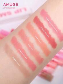 AMUSE Lápiz labial #01 BOKSOONGA, alta pigmentación, mate, de larga duración, hidratante, ligero, crea un maquillaje de labios natural, hidrata los labios, fórmula vegana, aplicación precisa, maquillaje diario fácil, cosméticos coreanos, 0.5g/0.01oz - #01 BOKSOONGA - Ver 4
