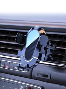 1pc Universal Car Air Vent Phone Holder, New Model Car Phone Mount Clip Holder - Black - View 3