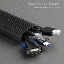 40cm Desk Cable Organizer,Self-Adhesive Cable Holder,Easy To Install Cable Management For Home & Office, Cable Management Kit Without Screws, Protection For Teenagers And Pets