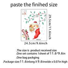 Miếng dán chống thấm nước hình ông già Noel cho nhà vệ sinh, miếng dán tường trang trí nhà cửa Giáng sinh, tự dính có thể tháo rời - nhiều màu - Xem 27