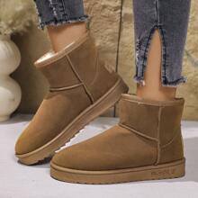 Botas de nieve con forro térmico grueso, nuevas llegadas de invierno, botas cortas coreanas de moda con estilo grueso Ins, de exportación transfronteriza