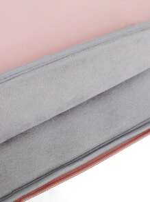 Bolsa de Proteção para Caderno e Tablet com Bordado de Texto, Cor Sólida Simples e Elegante, Grande Capacidade de Armazenamento, Portátil para Viagens, Trabalho, Deslocamento, Armazenamento de Cadernos de Estudante