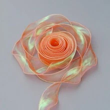 4 厘米鱼尾设计的欧根纱丝带，非常适合工艺品、插花、婚礼装饰、汽车装饰、派对礼品、情人节礼物、礼品包装、蝴蝶结制作、花环等、圣诞节 - 4cm - 查看 16
