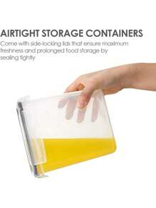 3/5/6/7/9/10/11/12/15/24pcs Stackable Large Capacity Food Storage Container With Lid, Coffee Storage Container, Multi-Functional And Reusable Food Storage Sealed Box, Used For Flour, Sugar, Dried Fruits, And Pasta, Kitchen Sorting And Storage, Kitchen Accessories