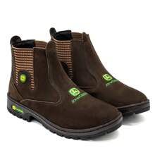 Botina John Deere em Couro Nobuck - Marrom - Visão 2