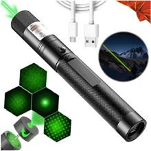 Long Range High Power Green Laser Pointer, [Upgraded Material] Laser Pen, [2000m] Rechargeable Green Laser Pointer, Suitable For Hiking, Cat Laser Toy, USB Rechargeable