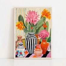 1 tấm áp phích xương rồng Mexico theo phong cách Matisse tranh in nghệ thuật Mexico truyền thống tranh vải nghệ thuật treo tường hình ảnh trang trí phòng xương rồng không có khung - Nhiều màu - Xem 80