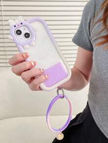 1 Dây đeo điện thoại di động tròn ba vòng bằng silicon màu, Vòng đeo tay điện thoại di động màu, Móc chìa khóa silicon, Vòng đeo tay cốc nước, Vòng đeo tay chống rơi, Tay, Tay chống mất nhẫn - Nhiều màu - Xem 3