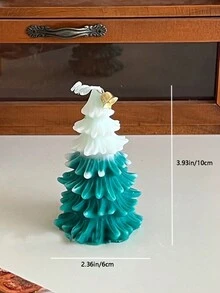 1 件雪顶松树香薰蜡烛装饰圣诞氛围场景装饰、房间装饰、礼物 - 彩色 - 查看 9