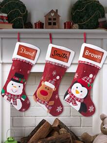 1pc Personalized Stockings, Stockings With Names, Custom Stockings, Decorations, Decorations For Home, Stockings Bulk, Personalized Gifts For Girls, Mother, Mom, Father, Dad, Boyfriend, Girlfriend, Wife, Husband, Girl, Boy, Baby, Kids, Dog, Cat, Best Friend, Teen Girl, Him, Her, Couple, Bestie, Bride, Bridesmaid, Couples, Grandma, Grandpa, Sister, Brother Baby Shower Family Decorations Gifts Winter Eve Gifts Back To School Winter Gift Ideas Boy Girl Valentine's Day