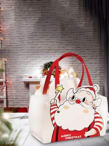 1 túi quà Giáng sinh Túi xách ông già Noel di động có quai xách Túi đựng đồ Giáng sinh Túi đựng quà cho ngày lễ - Trong sáng - Xem 6