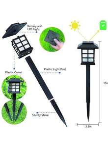 2/4/12 Pcs Solar Landscape Lights, Yard Night Lights, Outdoor Path Lights, Small House Lawn Lights, LED Landscape Lighting Garden Lamps, Solar Powered, Automatic On/Off, For Landscape Walkway, Driveway, Yard & Lawn Decor, Christmas, Halloween, Valentine's Day Gifts, Holiday Family Gathering, Lighting Essentials