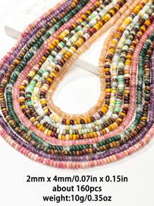 2x4mm Natural Stone Crystal Color Chalcedony Abacus Bead Loose Bead, Wheel Bead Bead Flat Bead, About 160 Beads In A String, Perfect For Jewelry Making, DIY Charm Bracelet Necklaces & Fashion Earrings Accessories, Decorative Beads For Creative Expression