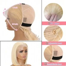 Short Bob Wigs 613 Blonde Bob Wig Human Hair 13X4 HD Lace Front Wigs Human Hair For Women 180% Density 8-16INCH Blonde Short Bob Wig