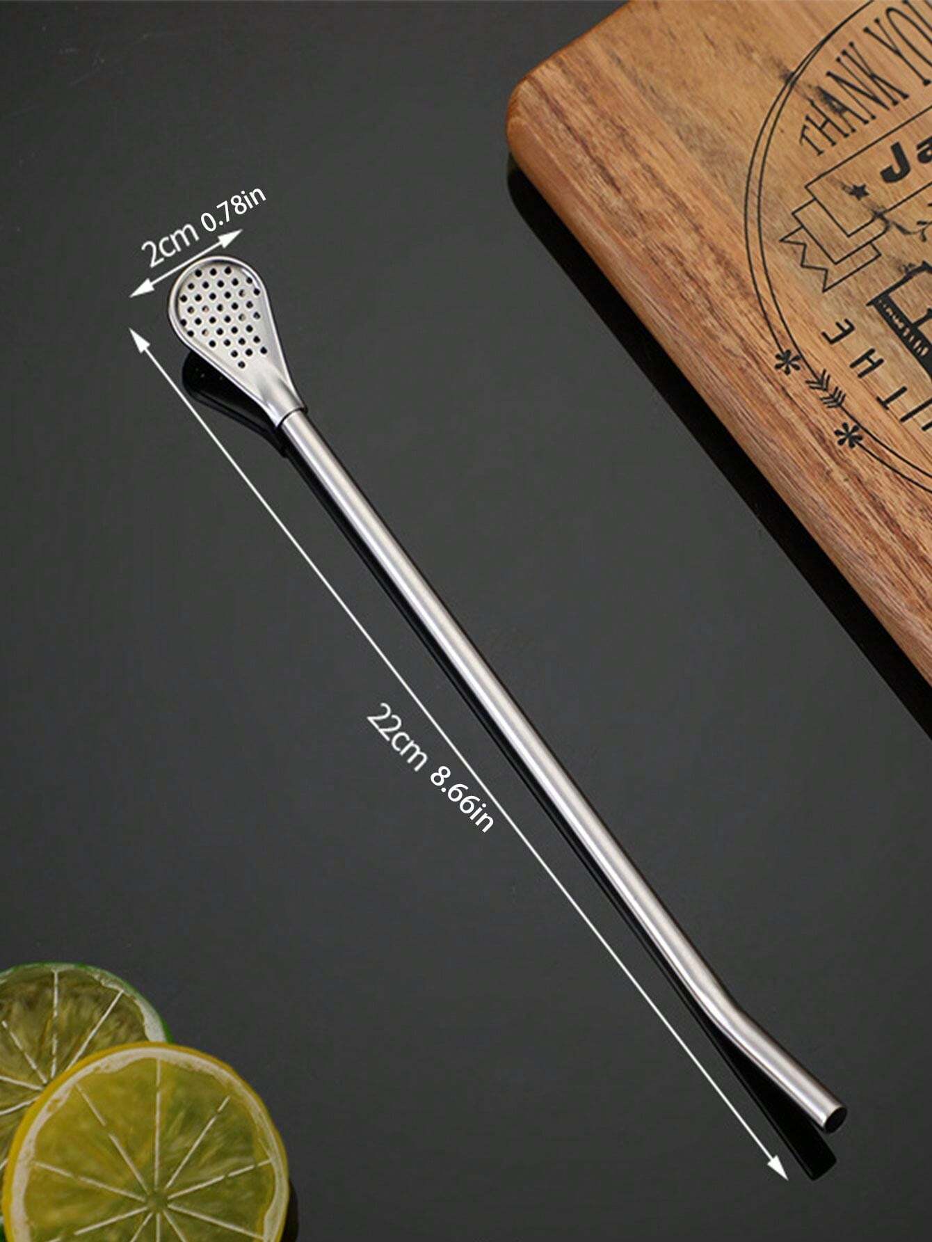 3個セット 304ステンレス製 創造的なストロースプーン、取り外し可能なポータブルフィルター付きストロー、ジュースやミルクティーのコーヒー